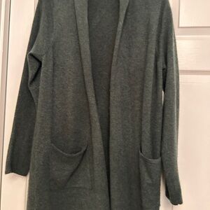 Loft Green Open Front Cozy Cardigan